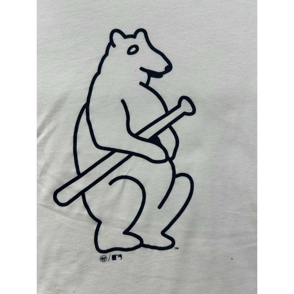 '47 Brand Navy Chicago Cubs Retro Throwback Logo Men's Size XXL Raglan Tee